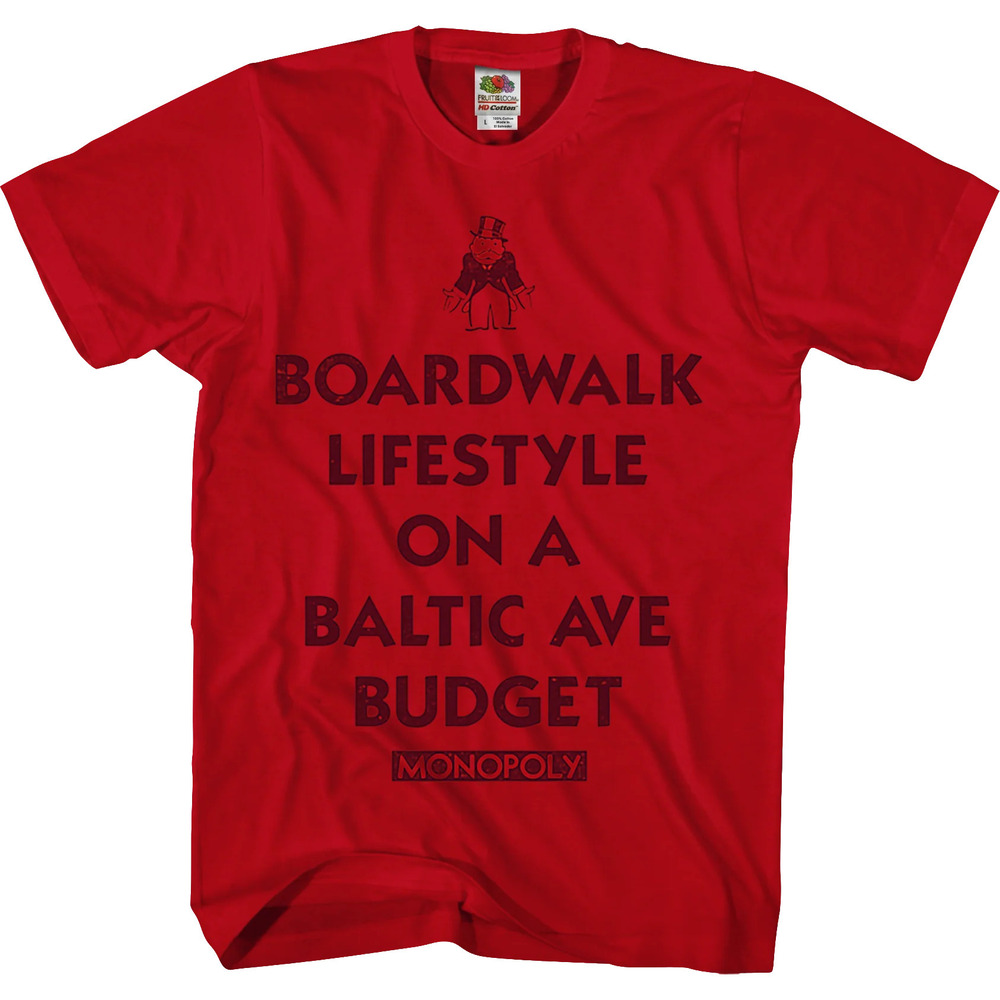 Red Boardwalk Lifestyle Monopoly Tshirt